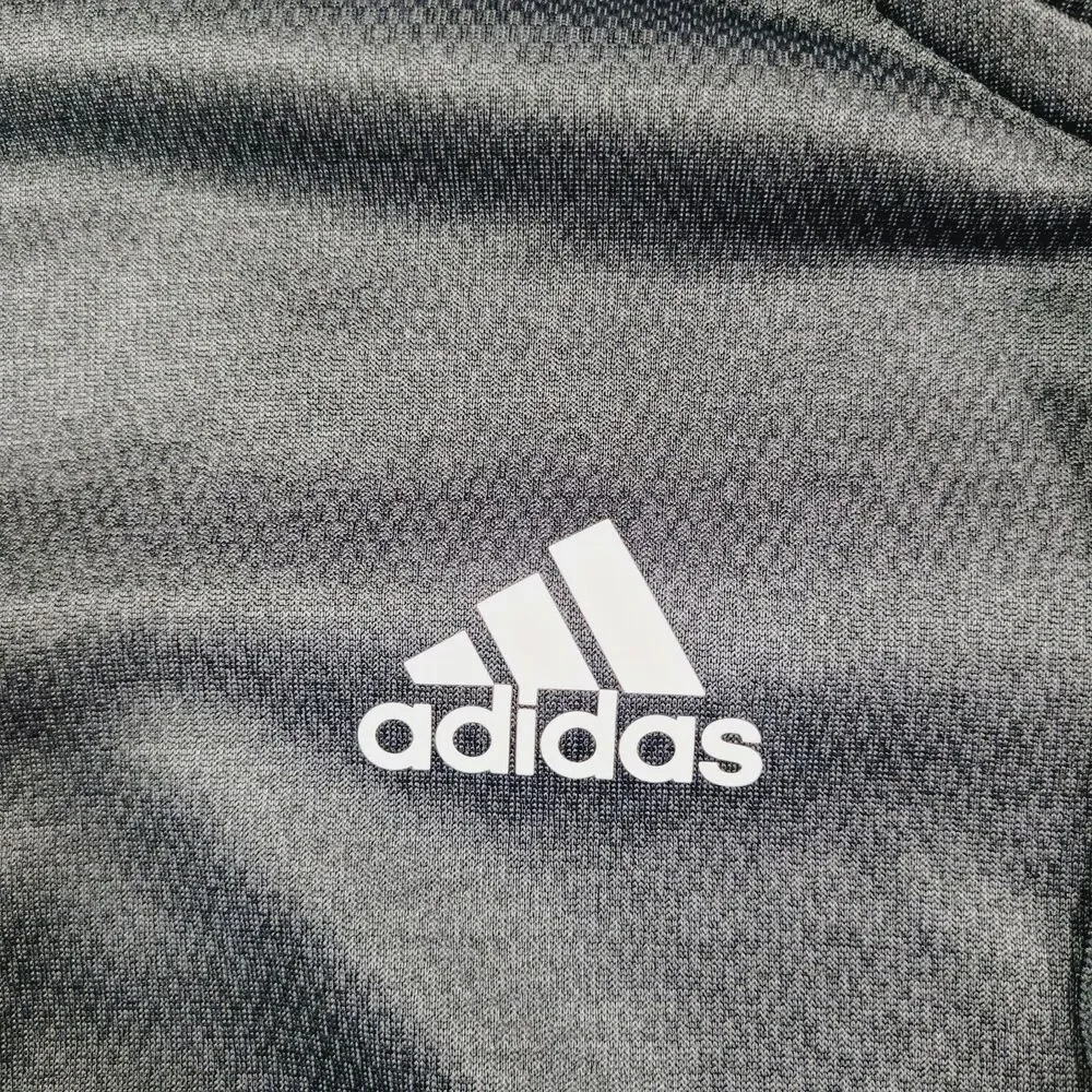 Adidas Hoodie Mens Large Black ClimaWarm Full Zip Logo Thermal Athletic